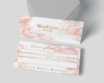 Luxury Custom Gift Certificate | Printed Gift Certificates | Voucher for Business | Personal, Holiday, or Client Gift | Logo Gift Vouchers