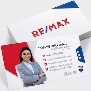 Remax-visitekaartjes | Visitekaartjes zacht gelamineerd | Vastgoedvisitekaartje | Promotionele visitekaartjes voor makelaars