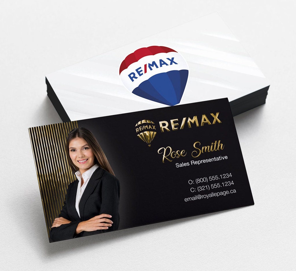 Remax Luxury Business Cards Printing With Embossed FOIL Real Estate ...
