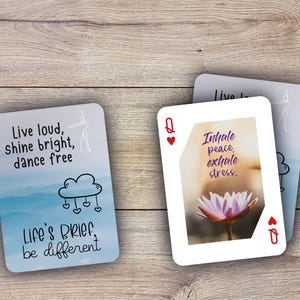 Cartes à jouer motivantes RUSH | de jeu de cartes photo personnalisées | Livre d'or de mariage | Un deck stimulant pour des messages positifs et de l'inspiration