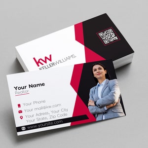 Cartões de visita de Keller Williams | Cartões de Visita Soft Touch Laminados | Cartão de visita dos bens imobiliários | Cartões de visita promocionais para corretores de imóveis