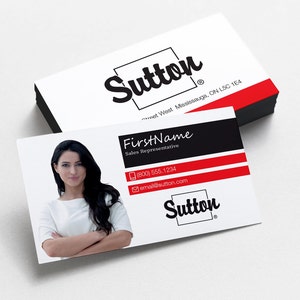 Sutton-visitekaartjes | Visitekaartjes Soft Touch Gelamineerd | Onroerend goed visitekaartje | Promotionele makelaar visitekaartjes