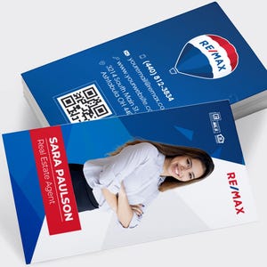 Remax-visitekaartjes | Visitekaartjes zacht gelamineerd | Vastgoedvisitekaartje | Promotionele visitekaartjes voor makelaars
