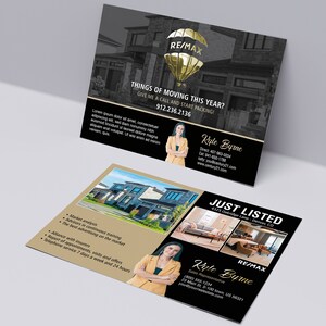 Cartão postal personalizado Remax Luxury recém listado com folha em relevo