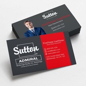Sutton-visitekaartjes | Visitekaartjes Soft Touch Gelamineerd | Onroerend goed visitekaartje | Promotionele makelaar visitekaartjes