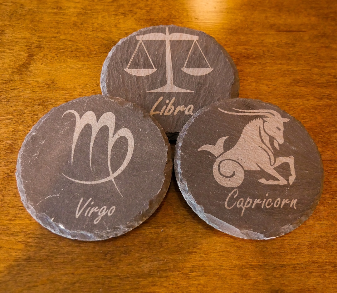 Personalize, Zodiac Sign, Zodiac Coasters, Horoscope, Family Gifts