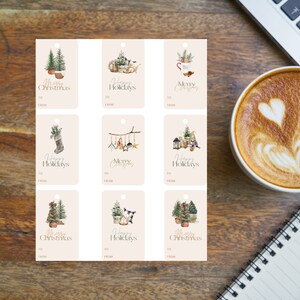Printable Christmas gift tags, printable Christmas name tags, neutral Christmas gift tags, Christmas gift tags, gift tags