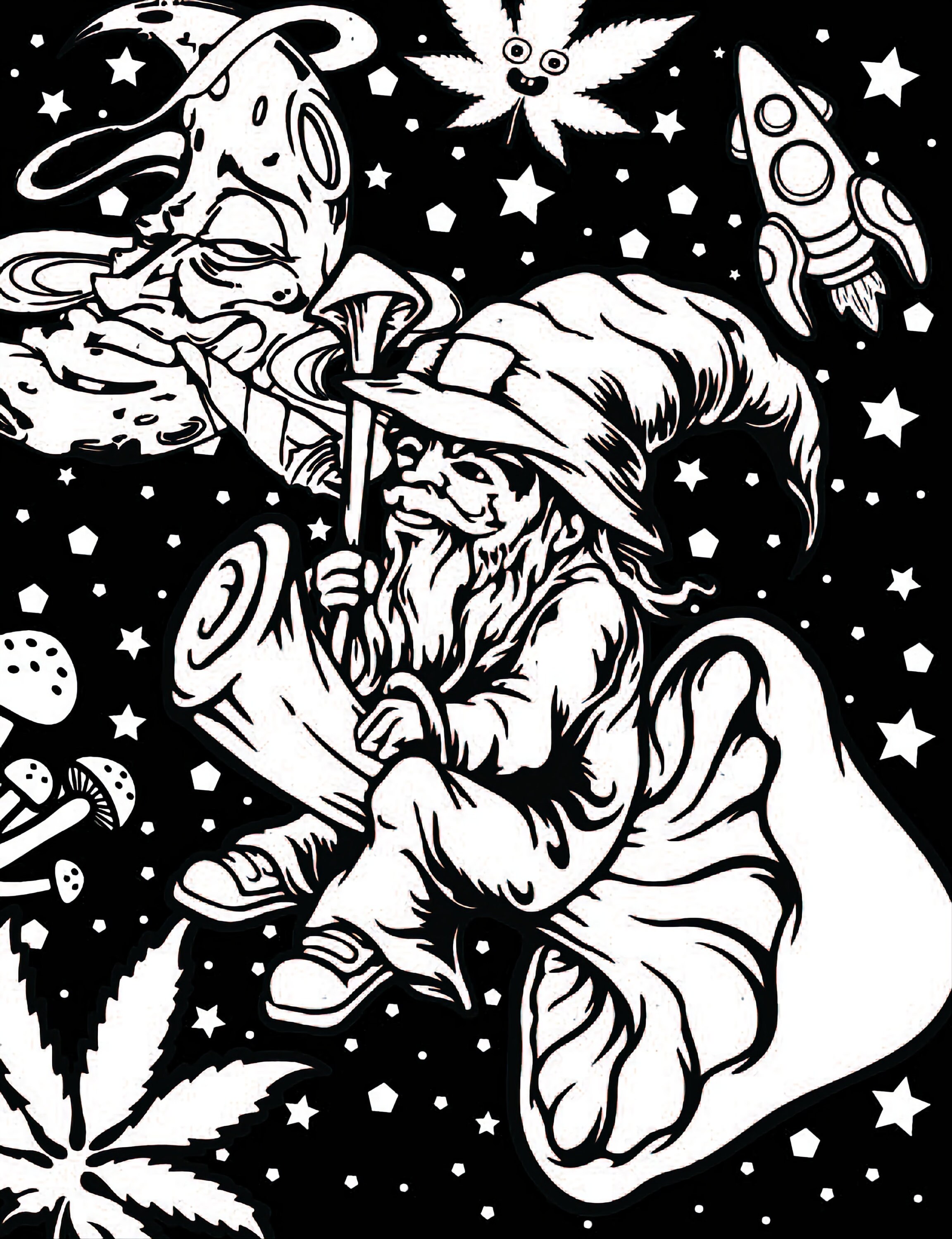 Instant Download Adult Coloring Pages. Psychedelic, 420, Skulls. - Etsy
