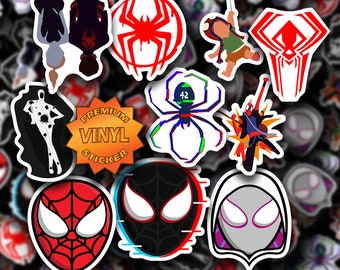 Spider-man: Across the Spider-verse Sticker Pack. Perfect Gift For Spiderman Lover.