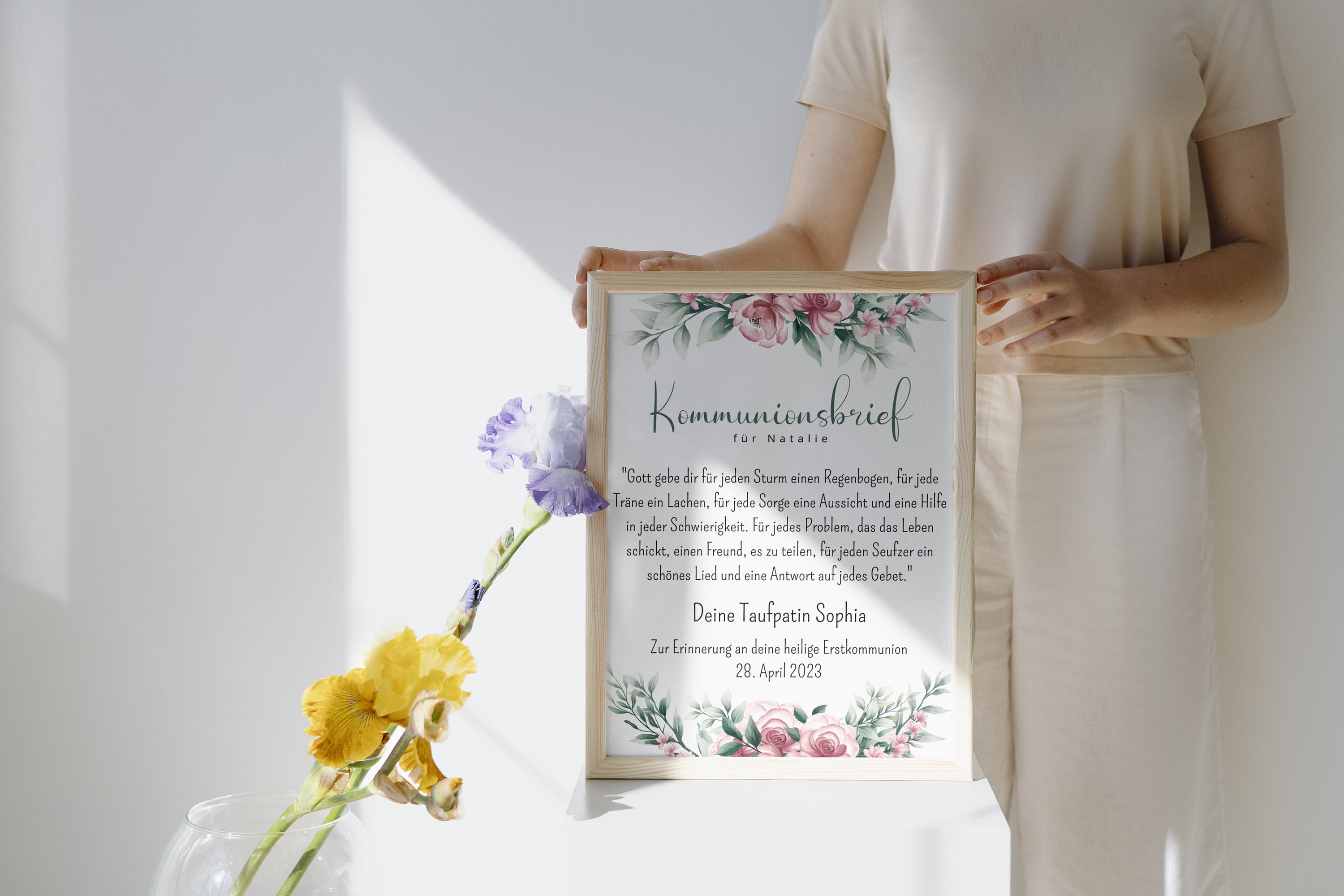 Kommunionsbrief Kommunion Patentante Kommunion Geschenk Patenkind