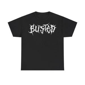 Busted - Camiseta estilo metal negro