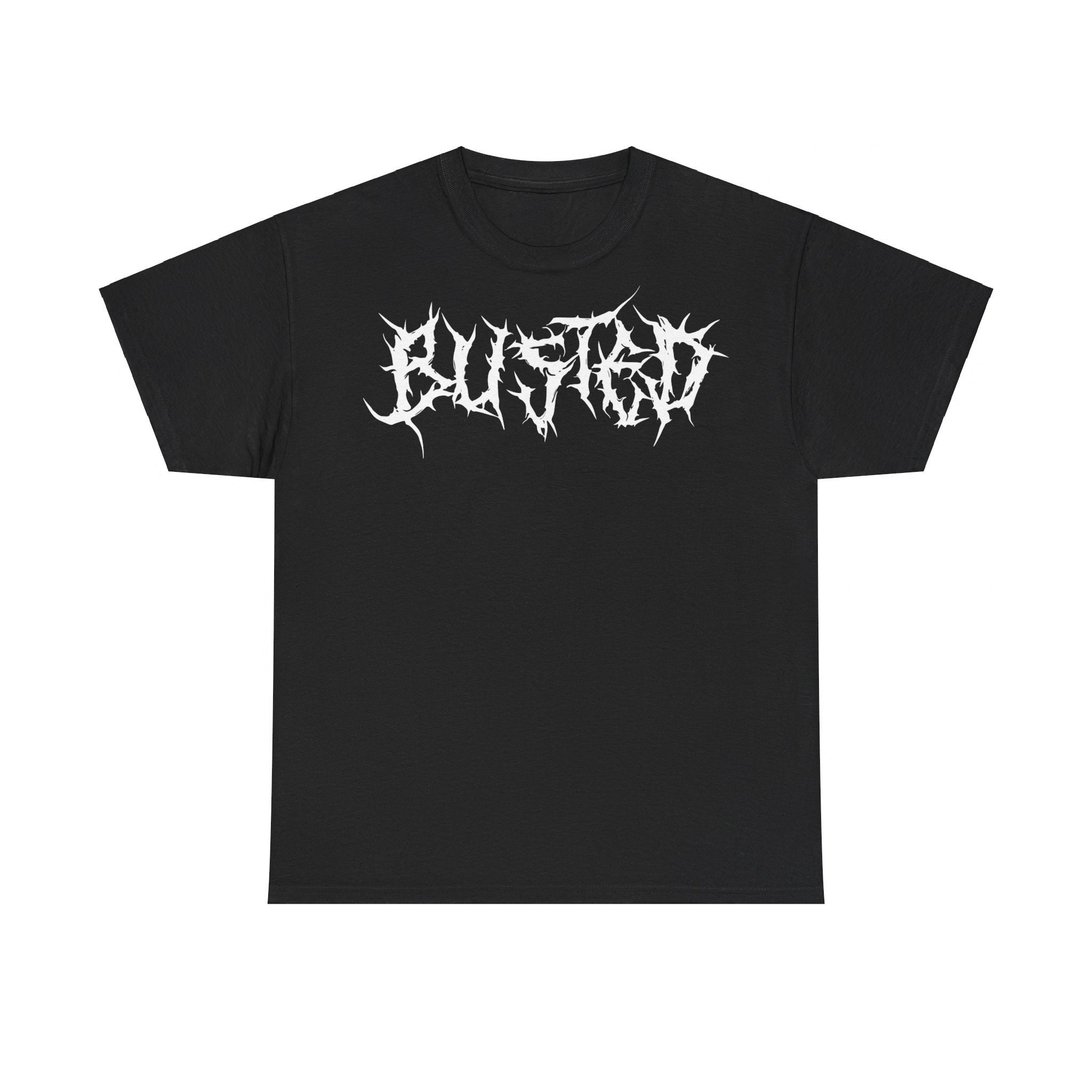 Busted - Black Metal Style T-shirt - Etsy Busted - Black Metal Style T-shirt - Etsy