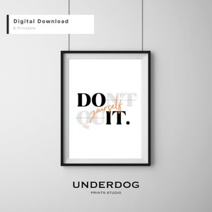 Stop niet met afdrukbare muurkunst, kantoor, kamerdecor, stop niet met kunst aan de muur, motiverende muurkunst, citaat, inspirerend