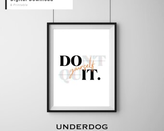 Don't Quit Printable Wall Art, Office, Room Decor, Don't Quit Wall Art, Motivational Wall Art, Quote, Inspirational