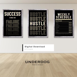 Success Iceberg Hustle Weekly Schedule Printable Wall Art, Office, Room Decor, Wall Art, Motivational Wall Art, Quote, Inspirational