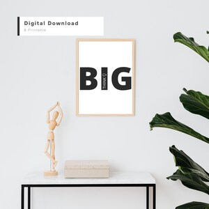 Think Big Printable Wall Art, Office, Room Decor, Think Big Wall Art, Motivational Wall Art, Quote, Inspirational