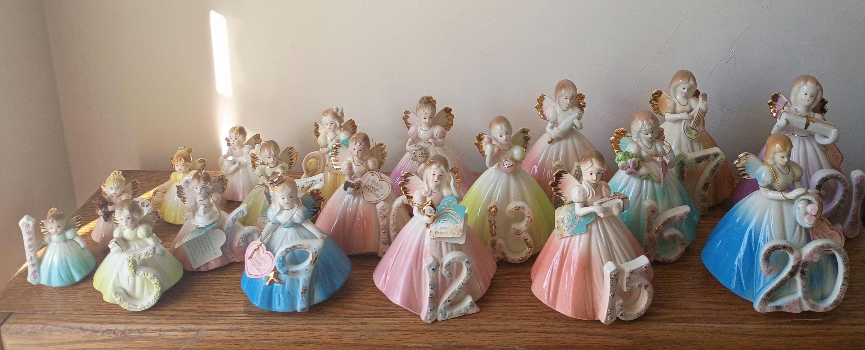 Josef Originals Commemorative Birthday Girls Angel Figurines - Etsy