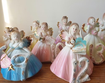 Josef Originals  Commemorative Birthday Girls Angel Figurines