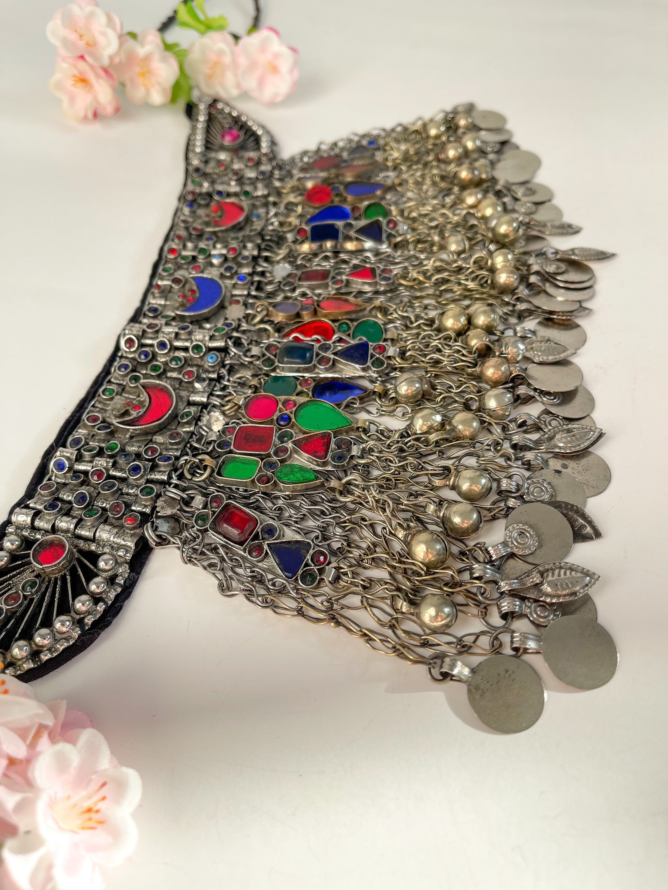 Vintage Afghan Choker Boho Style Kuchi Choker. Afghan Etsy