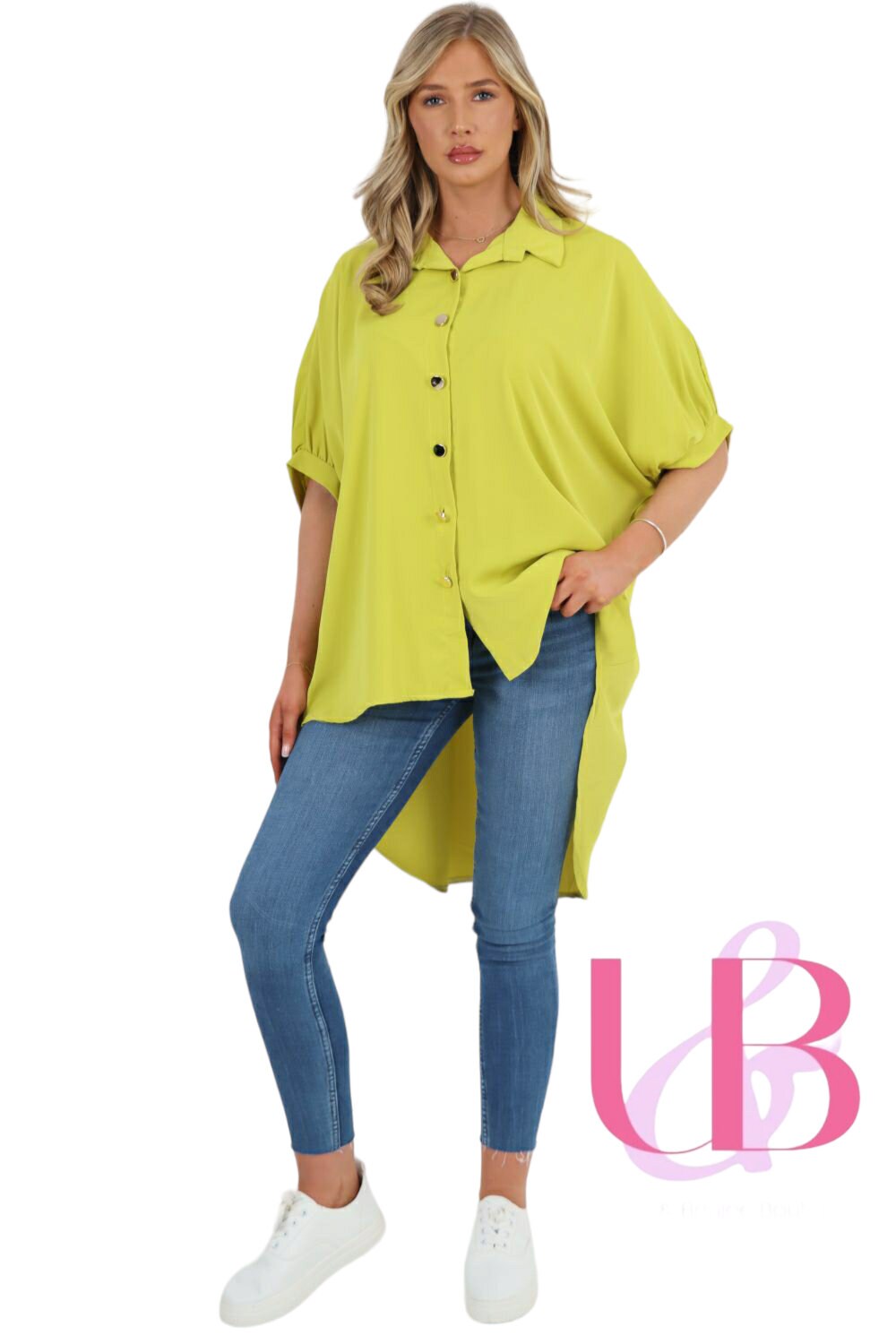 Designer Womens Topplus Size Oversized Buttoned Blouseshirt, Blouses