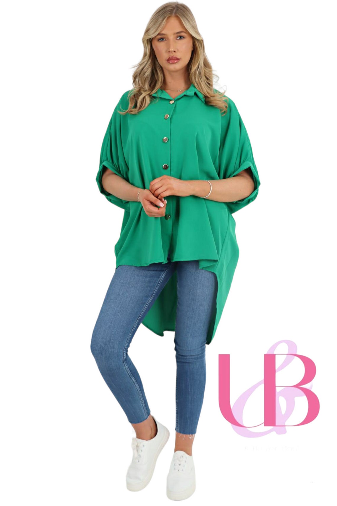 Designer Womens Topplus Size Oversized Buttoned Blouseshirt, Blouses