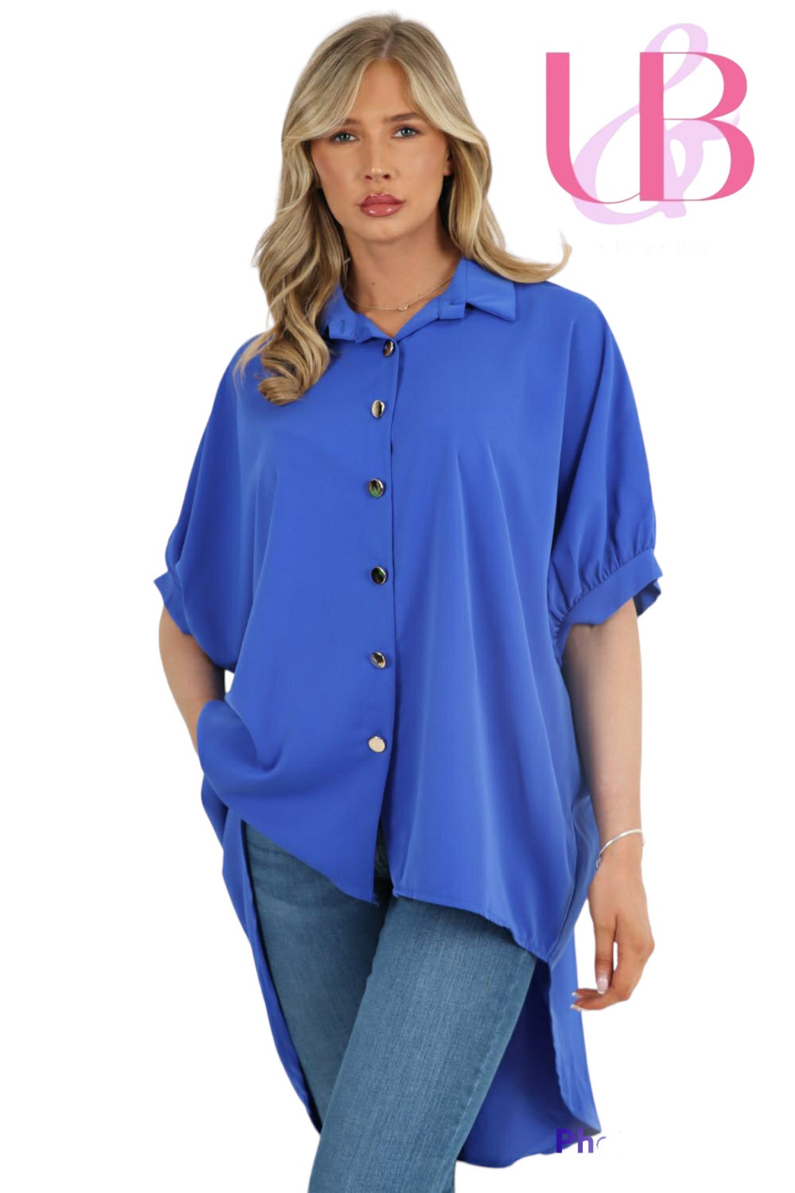 Designer Womens Topplus Size Oversized Buttoned Blouseshirt, Blouses