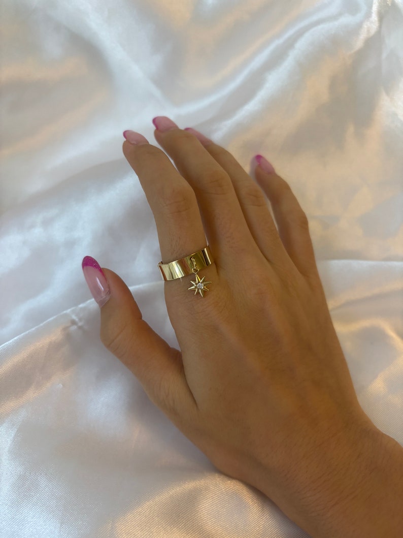 Golden sunny charm ring image 1