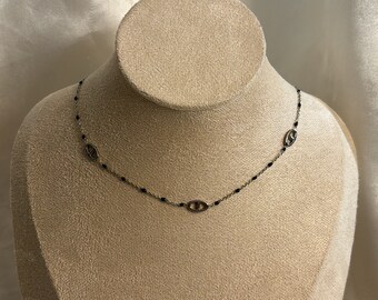 Black silver baby Harmony necklace