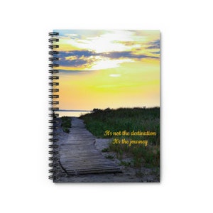 Sunset Beach Journal | Spiral Notebook - Ruled Line - It&#39;s not the destination, It&#39;s the journey