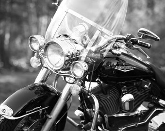 Harley Davidson Set of 3 Photo downloads black and white for prints, canvas, wall art, home decor
