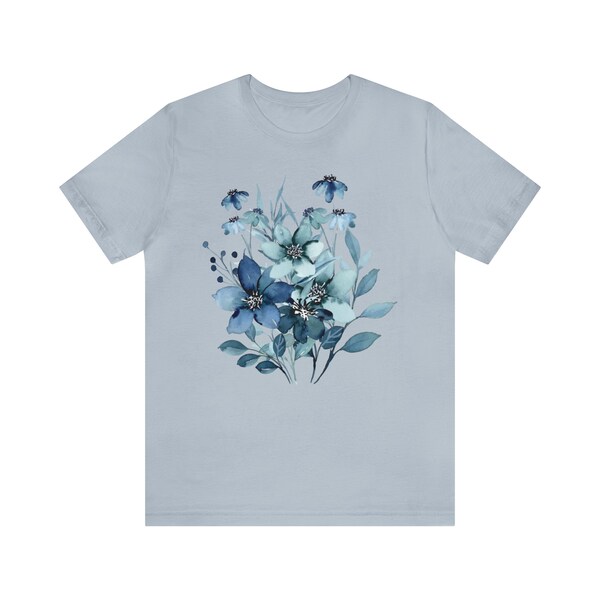 Blue Flowers Watercolor - Etsy