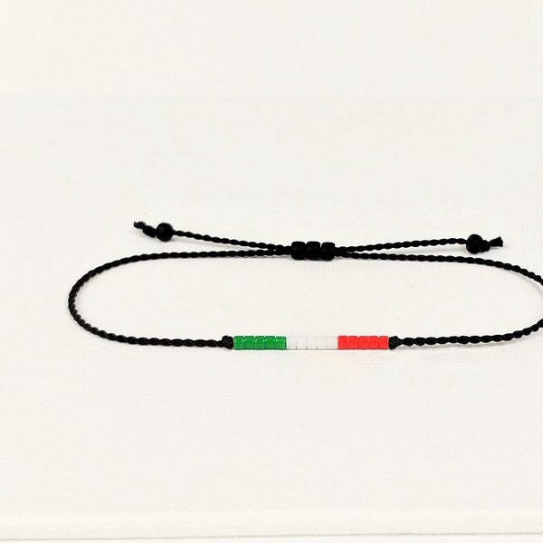 National Flag of Italy gift, Italian bracelet unisex, Italy bracelet for men and women, Custom flag bracelet, Motherland bracelet • BFA3