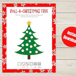 Roll-A-Christmas Tree a fun Christmas Game for Kids