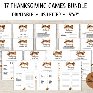 Printable Thanksgiving Games