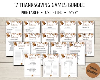 Utskrivbara Thanksgiving-spel