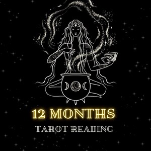 Previsão do Tarô para 12 Meses - Previsões para o Próximo Ano. Leitura de Tarô. Leitura de tarô ano seguinte. Previsões psíquicas. Futuro - Mesmo Dia