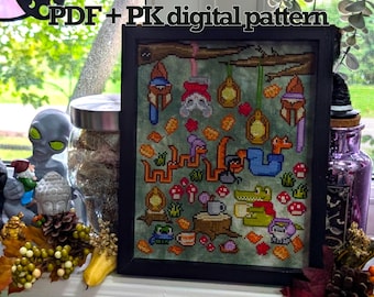 A Misfit Forest Fall Cross-Stitch SAL For the Critters Who Don't Belong | Magical Cute Adorable Autumn Stitch-a-long