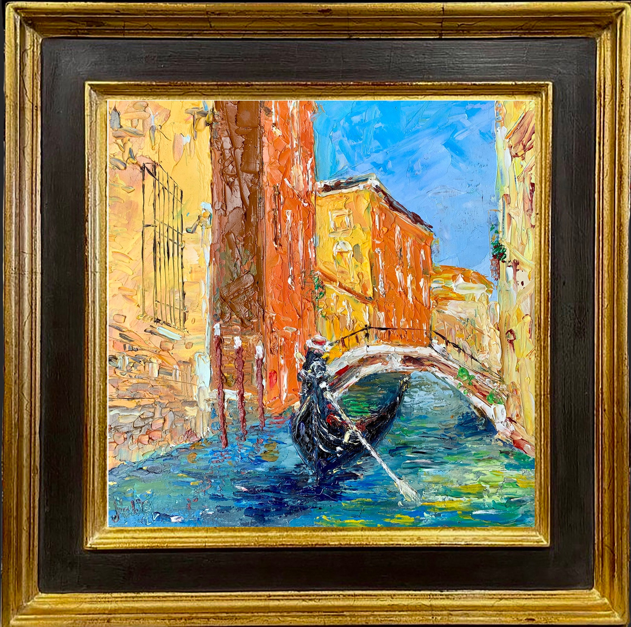 Original Venice Oil Painting on Canvas by Palette Knife Impasto Italy ...