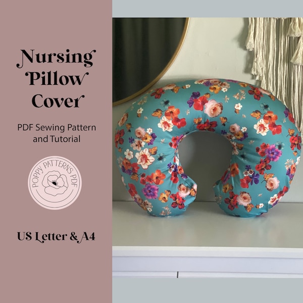 Nursing Pillow Cover PDF Sewing Pattern |US Letter Size & A4 | Digital Pattern | Sewing Instructions Included