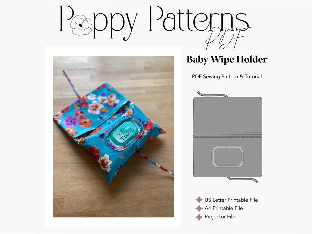 Modello di cucito per porta salviette per neonati: PDF per