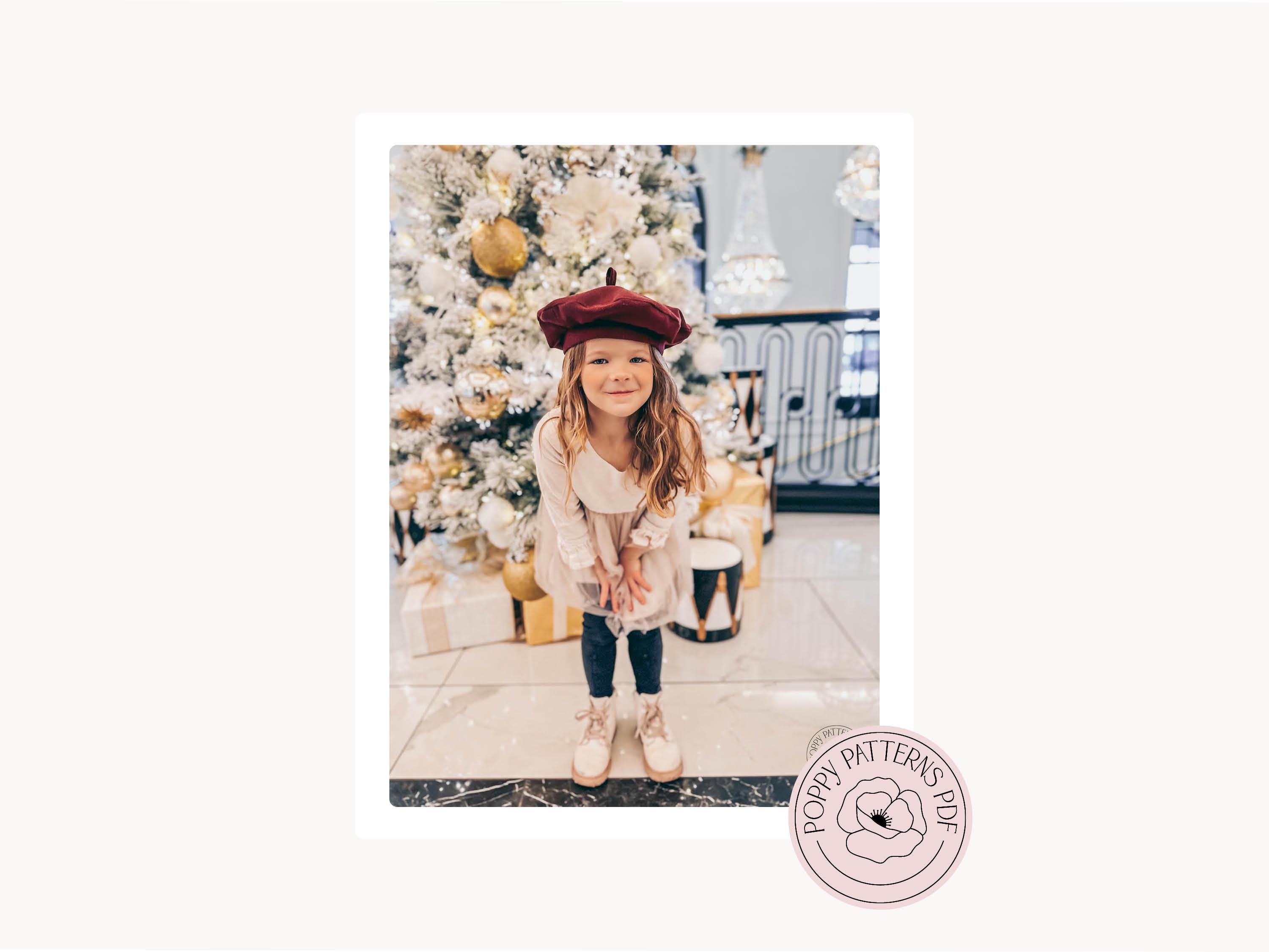 Kid's Beret Hat PDF Sewing Pattern | US Letter Size | A4 | Projector ...