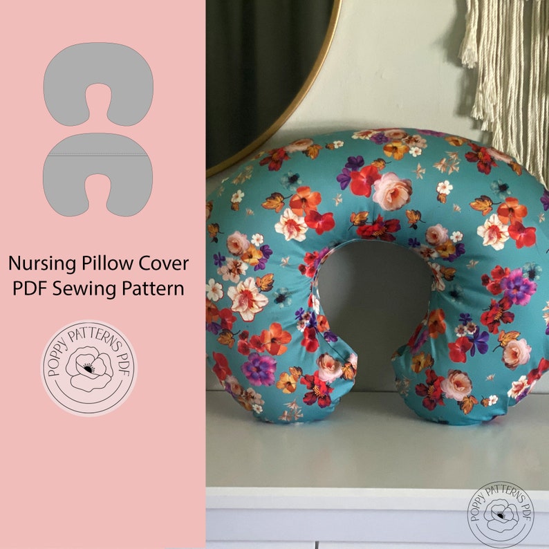 Nursing Pillow Cover PDF Sewing Pattern US Letter Size & A4 Digital