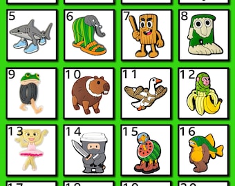 italian brainrot croc charms (20 options)