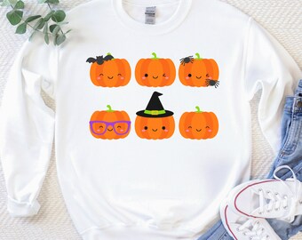 Cute pumpkins sweater, Halloween sweater, cute fall sweater,  sweater weather, cute Halloween sweatshirt, Halloween plus size sweater