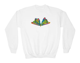 Youth butterfly, hungry caterpillar youth sweater, the very hungry caterpillar youth sweatshirt