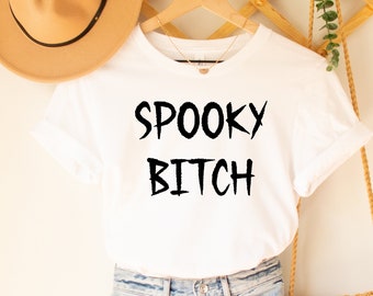 Spooky bitch shirt funny fall shirt funny Halloween shirt unisex Halloween shirt spooky bitch gift for Halloween lover Halloween junkie