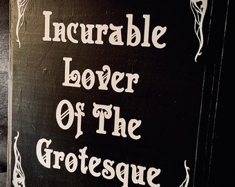 Gothic Wall Decor, HP Lovecraft, Lover of the Grotesque, Dark Decor, Gallery Wall, Dark Poetry, Primitive, Macabre