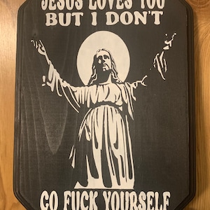 Gothic Home Decor, Dark Humor, Sacrilegious, Wood Wall Plaque, Wall Decor, Gothic, Gallery Wall