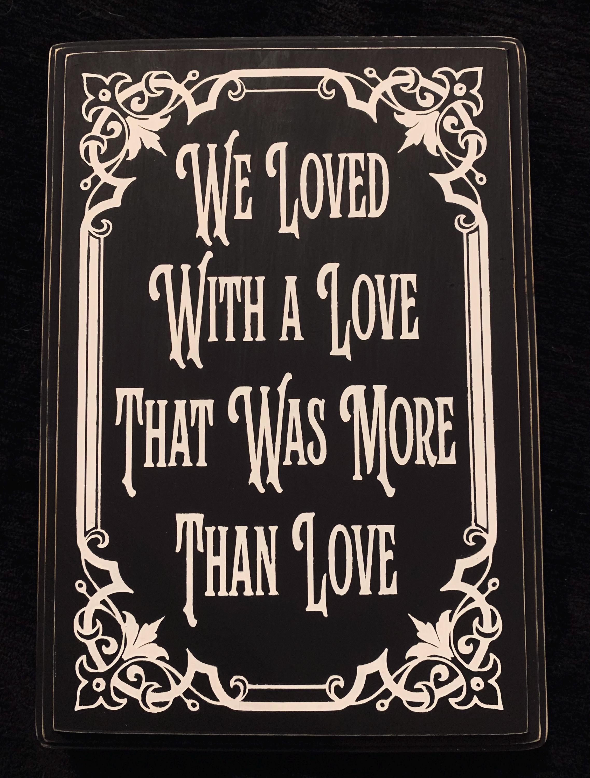 Dark Love, Edgar Allan Poe, Gothic Decor, Valentine, Gift - Etsy
