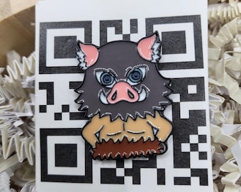 Inosuke demon slayer enamel pin